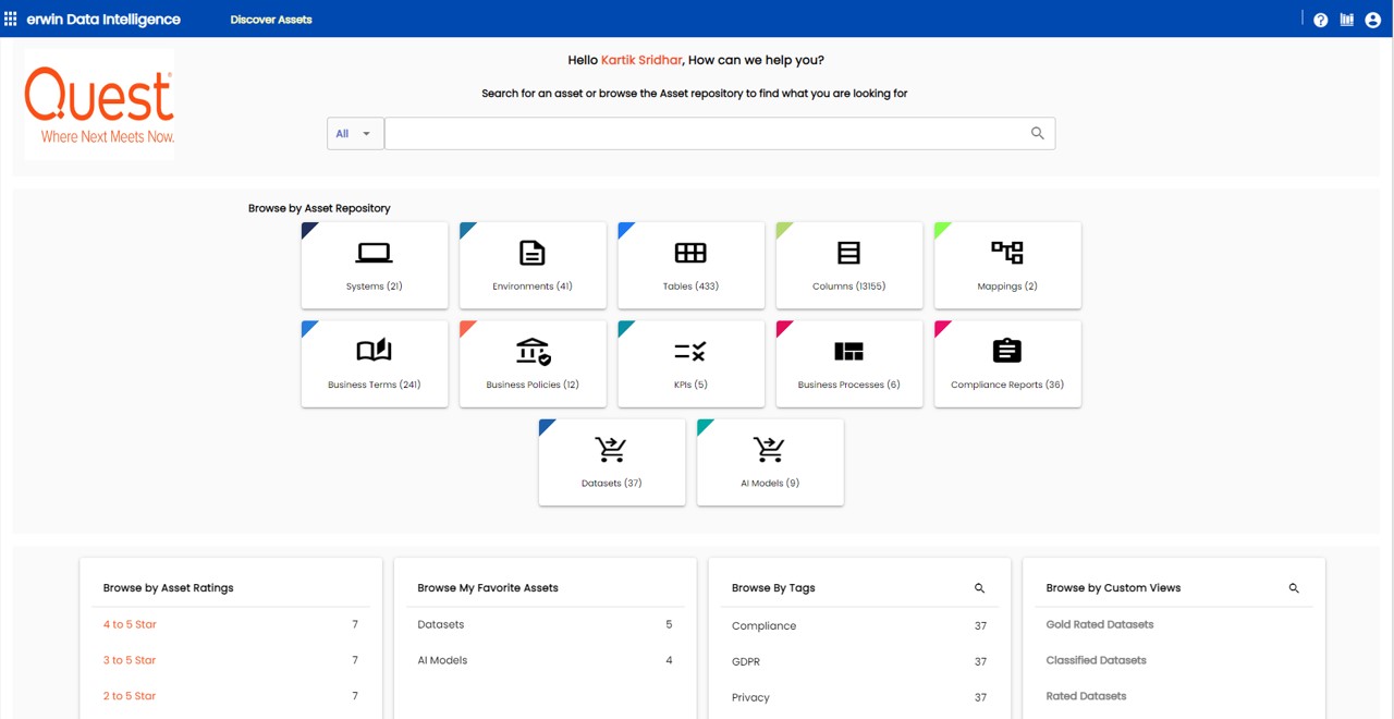 screenshot of erwin Data Intelligence